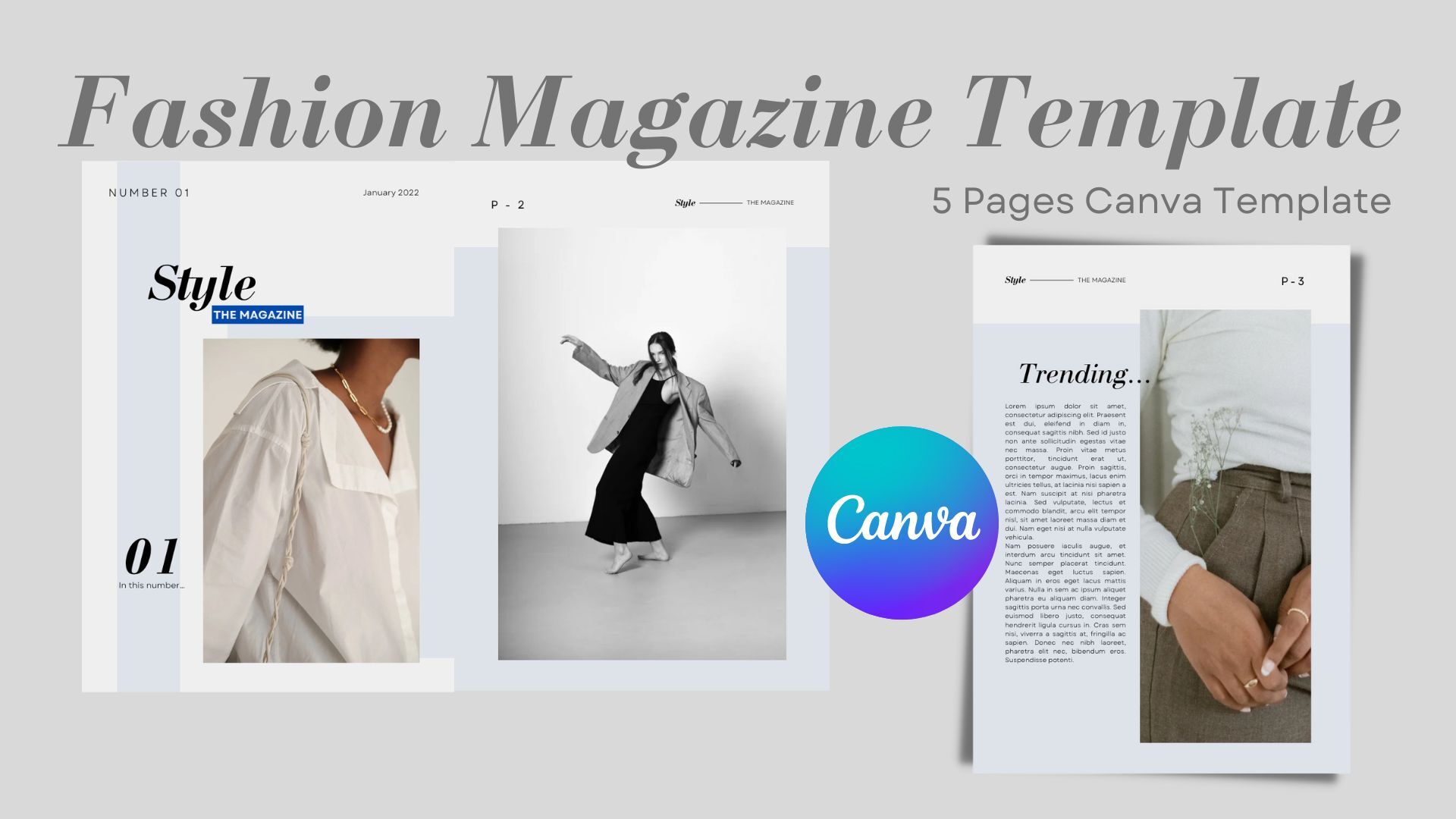 Page 3 - Free, printable, editable fashion magazine cover templates