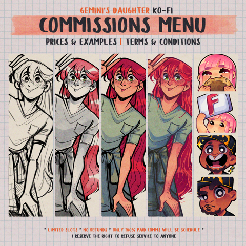JANUARY'S COMMISSIONS ARE OPEN!!