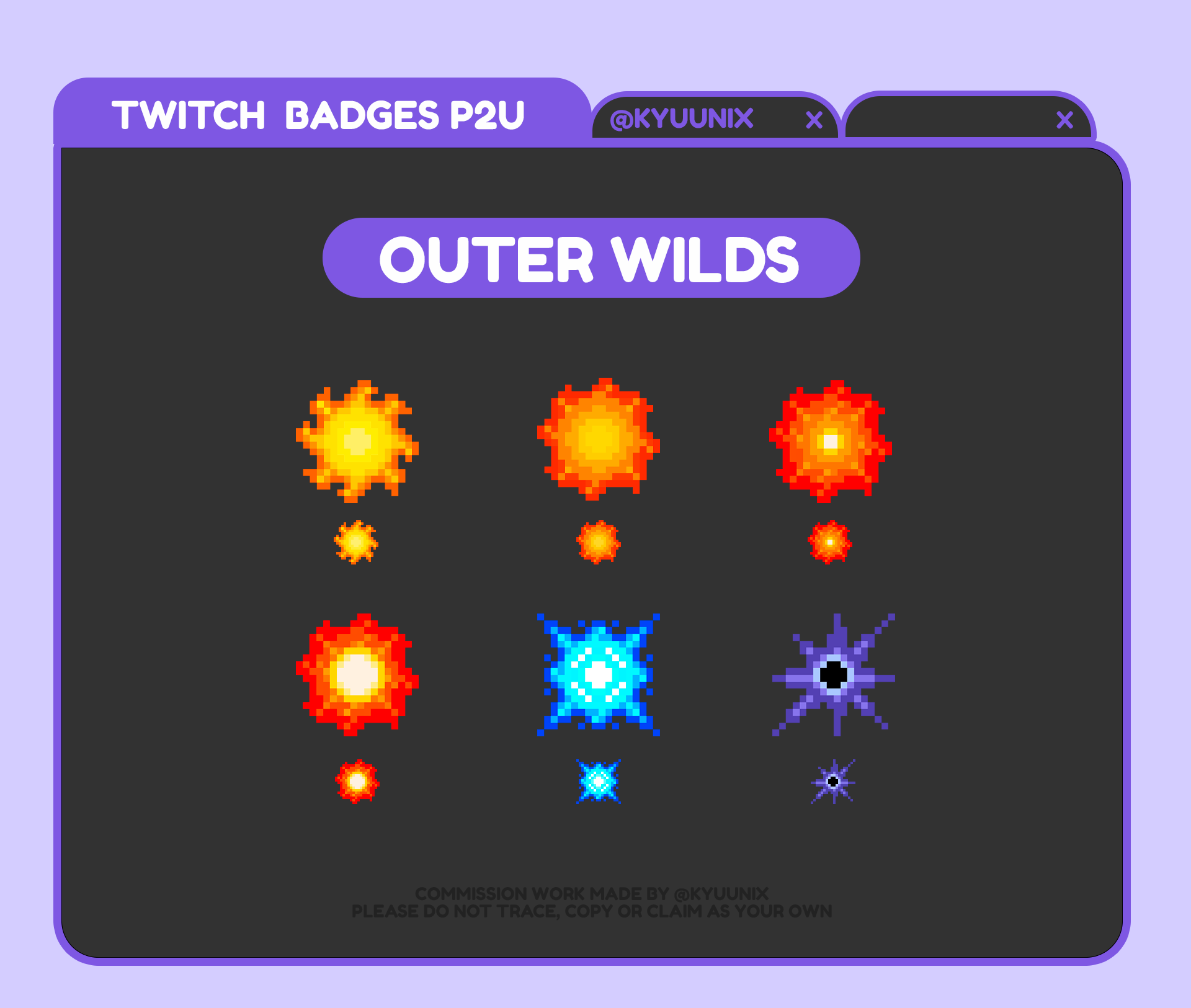 Outer Wilds Supernova and Eye // Twitch badges Pixel Art - Kyuunix's Ko ...