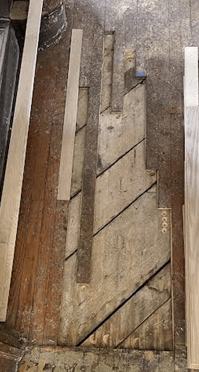 hardwood floor patch process gif!