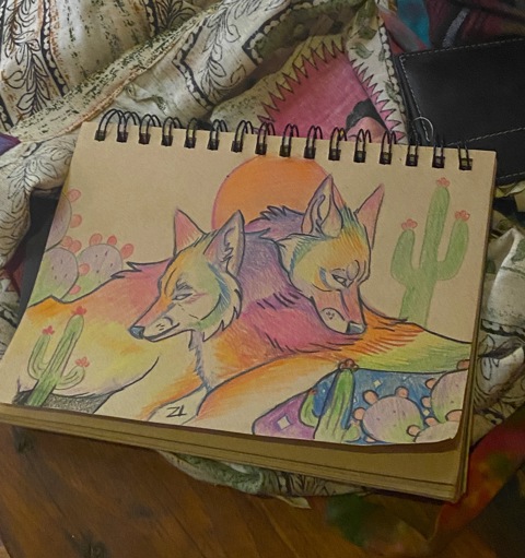 Colored pencil doodles from camp