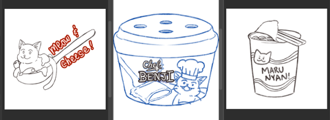 Sept Sticker Club Lineart WIPs!