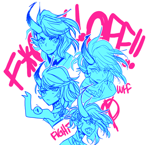 Hot Anime Demon Fan Club Sticker - Tabby's Ko-fi Shop - Ko-fi