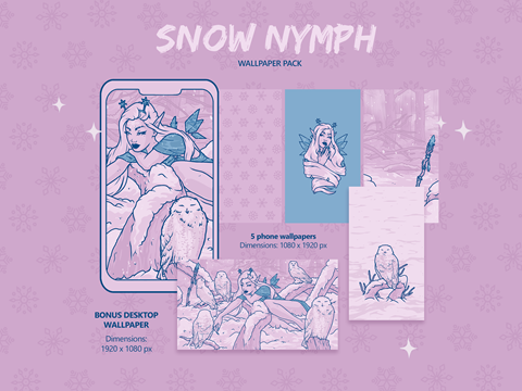 Snow Nymph Wallpaper pack available! ❄️