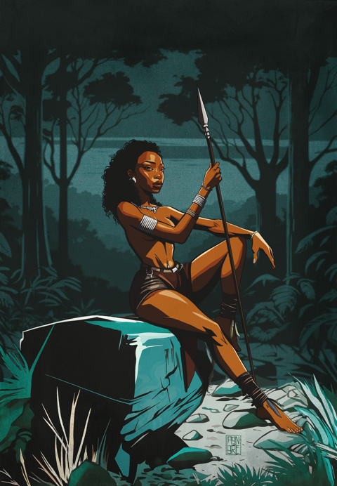 Character art: Amazonian woman (Conan Exiles)