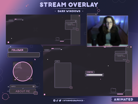 Dark Tropical Stream Overlay Set - Carly Smallbird's Ko-fi Shop