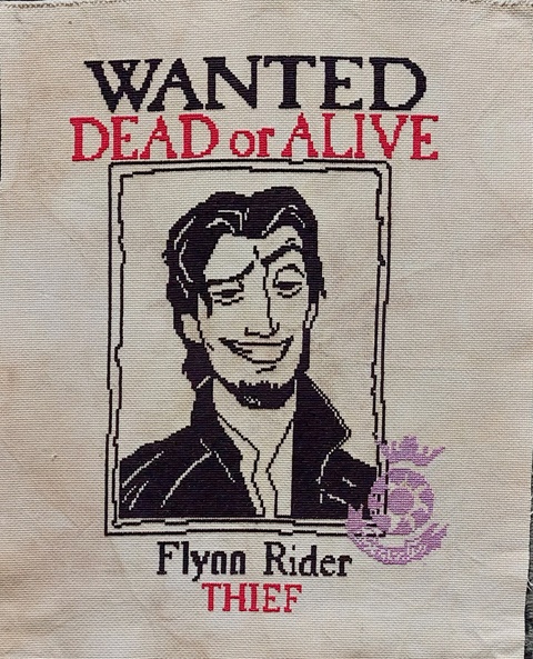 Flynn Rider Wanted Poster Cross-Stitch Chart PDF - CraftingGeek's Ko-fi ...