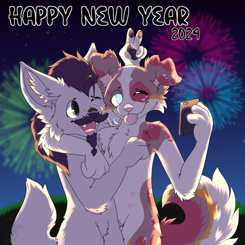 New Years YCH for Greywolf_actor