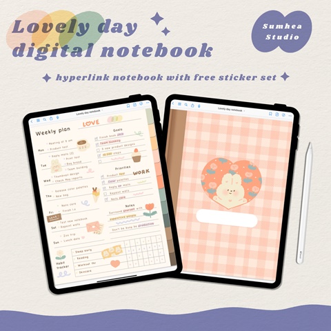 Lovely day Digital notebook - Hyperlinked notebook - Sumhea Studio 's ...