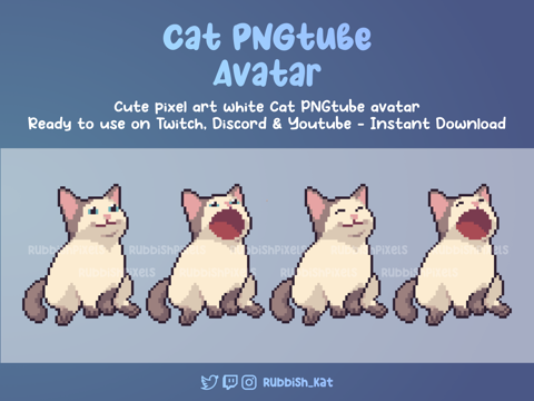 Pop Cat Animated Pixel Art Emote for Twitch, Discord &  | Ready to  use