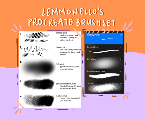 My ESSENTIAL brushes - Procreate Brush Set - lemmonello's Ko-fi Shop ...