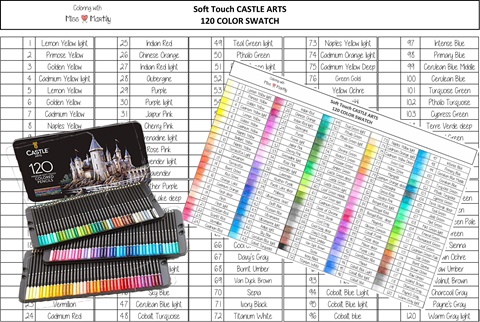 Castle Arts Soft Touch 120 Set Color Chart / swatch ( blank & colored) -  Coloring with Miss Martly 's Ko-fi Shop - Ko-fi ❤️ Where creators get  support from fans through