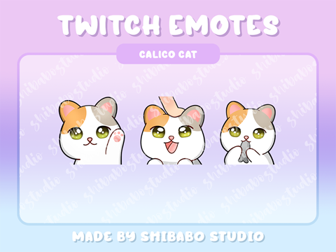 *FREE* Calico Cat Emotes - Jenny's Ko-fi Shop - Ko-fi ️ Where creators ...