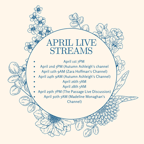 April Live Streams