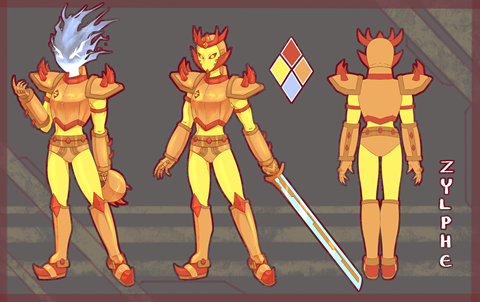 Character Reference Sheet of Zylphe 