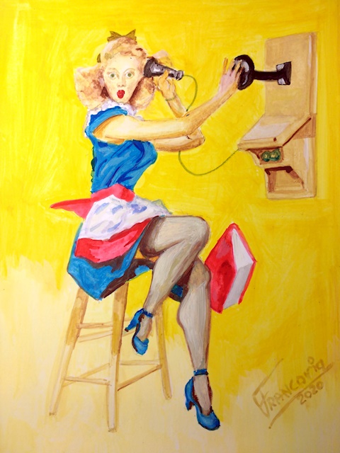 Surprise at telephone