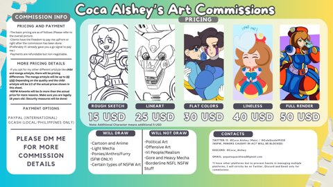 COMMISSIONS 24/7 OPEN!!!!