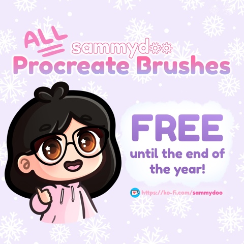 Free Procreate Brushes for December