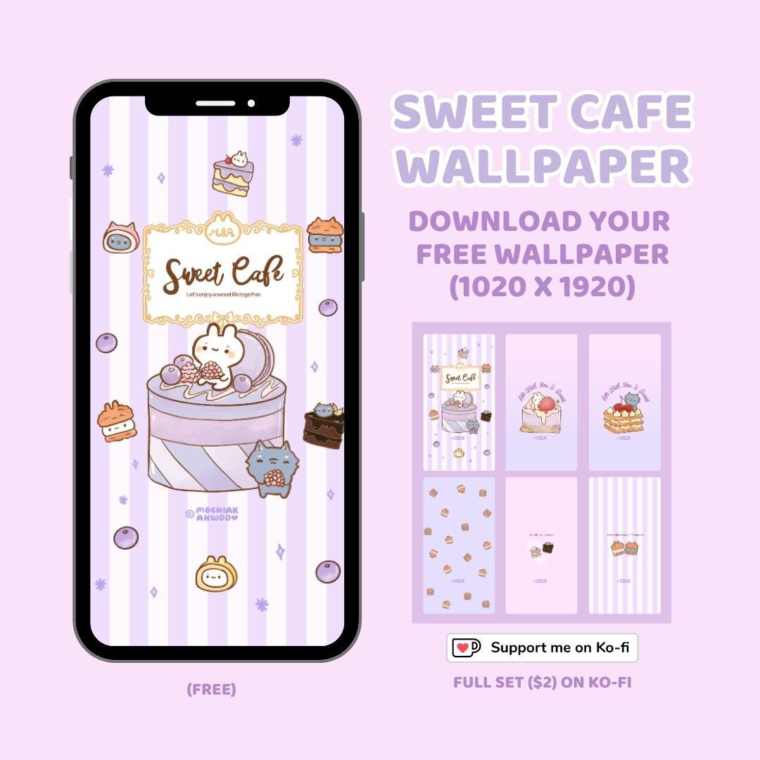 Sweet Cafe | August FREE wallpaper