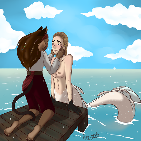 Adora Siren and Catra Pirate (Aura's au) 