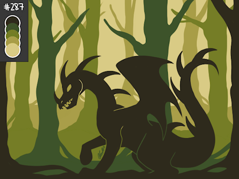 Palette Challenge - Dragon in the woods