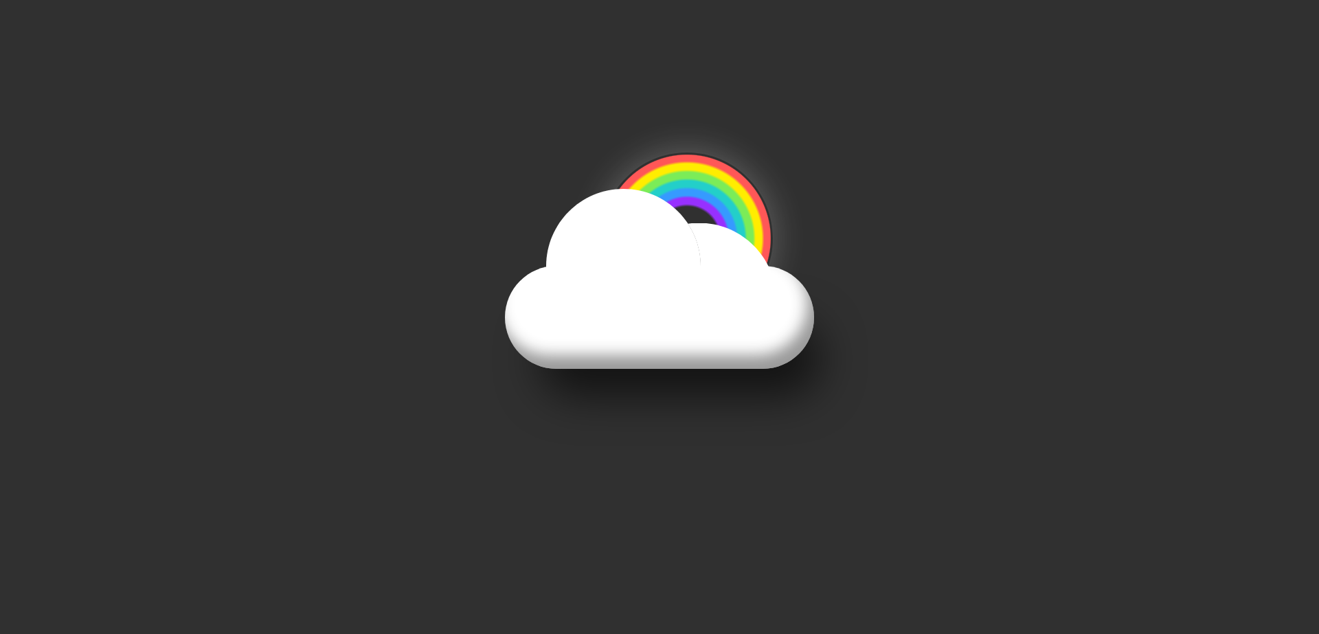 Cloud and rainbow using CSS