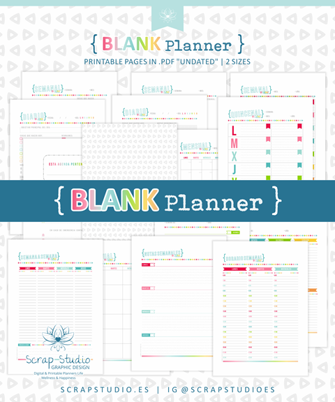 BLANK Planner -Undated- ENGLISH - ScrapStudio's Ko-fi Shop - Ko-fi ️ ...