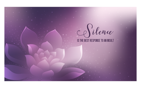 Inspirational poster concept - silence