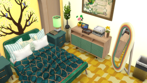 Back in Sims again - Yellow room