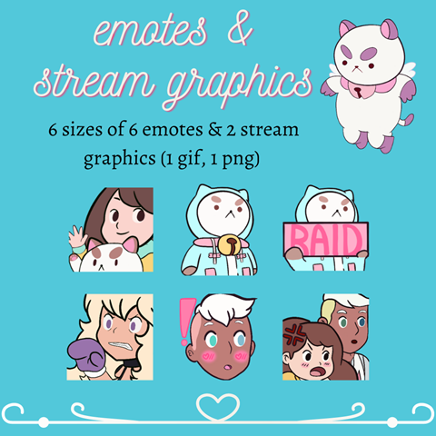 bee & puppycat inspired emotes dropping today!