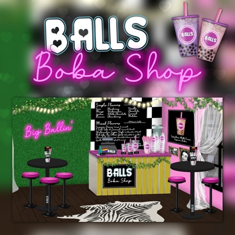Big Ballin' in the BALLS Boba Shop! 🧋💗
