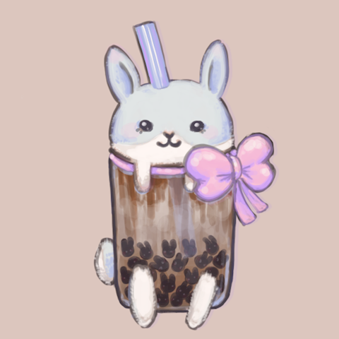 draw this in your style: boba bunny + some updates