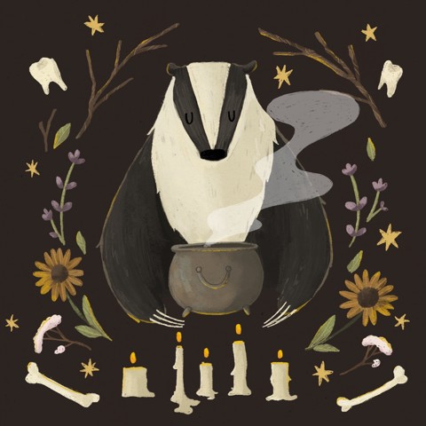 wise badger art