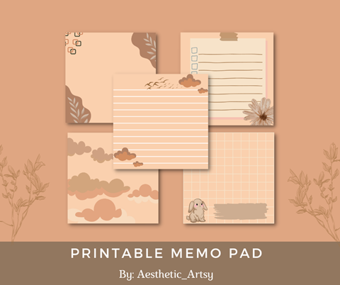 Printable Memo Pad
