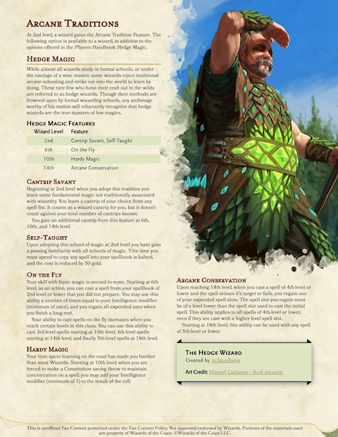 Wizard Arcane Traditions