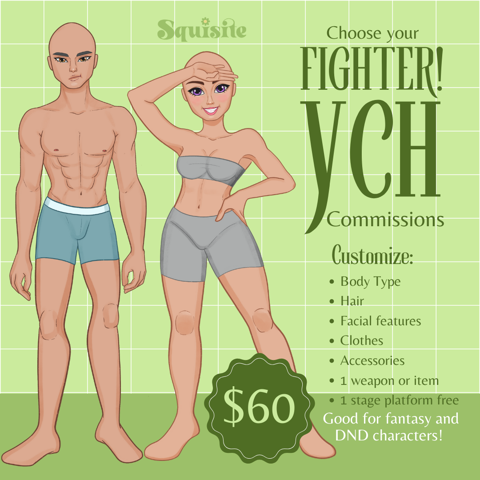 Choose Your Fighter YCH Commissions