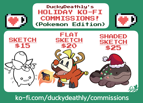 Holiday Themed Pokemon Commissions are OPEN!