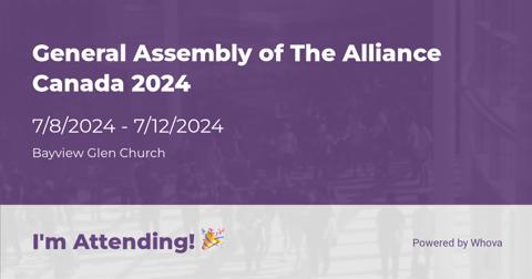 I'm Going to The Alliance's General Assembly!