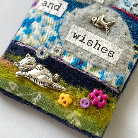 dreams and wishes little cat pin brooch