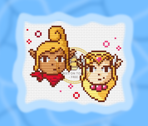 Wind Waker Zelda and Tetra Cross Stitch Patterns - BeesOnToast's Ko-fi ...