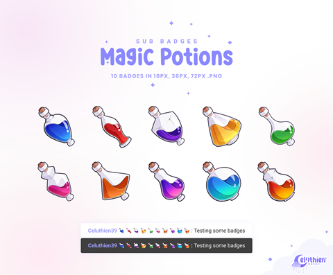 Magic Potions Sub Badges