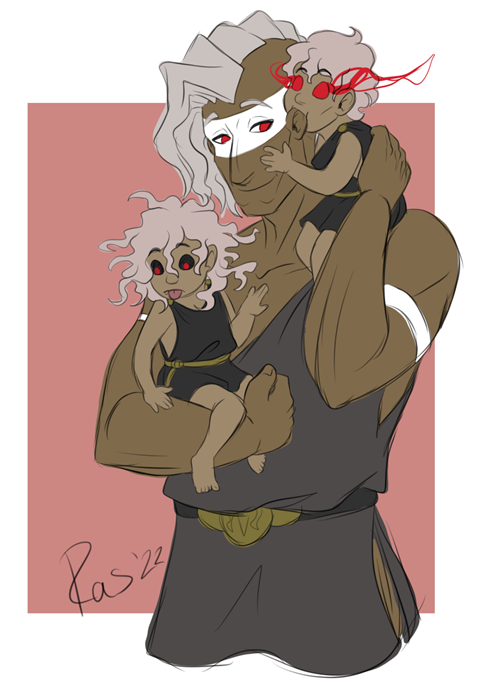 PWYW Commission - Ares (Hades) and his twins