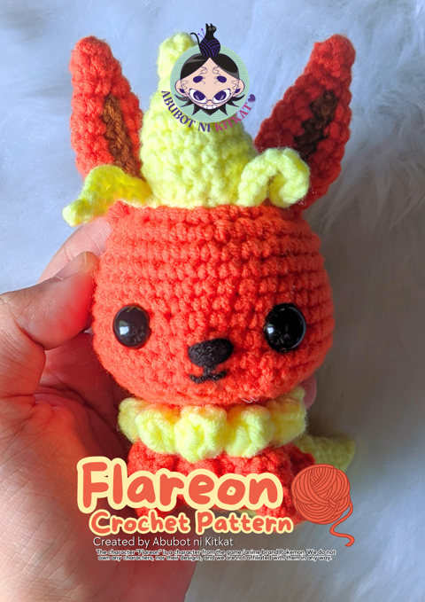 Pokemon Crochet Flareon Pattern - No Fur Design - Handmade Amigurumi  Patterns - Abubot ni Kitkat's Ko-fi Shop - Ko-fi ❤️ Where creators get  support from fans through donations, memberships, shop sales