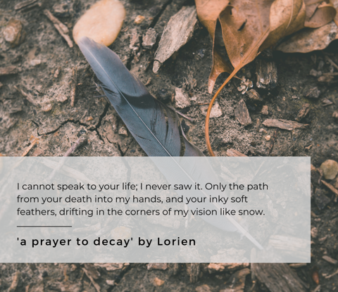 ‘a prayer to decay' by Lorien