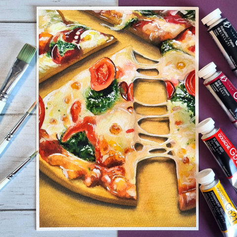 Pizza - Food Paint Challenge