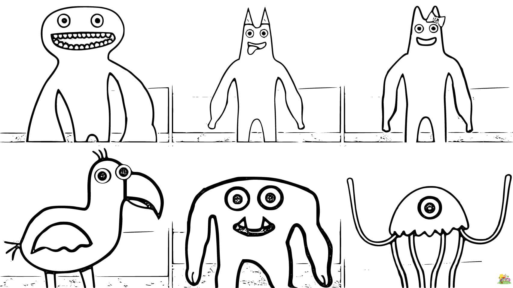 Garten of BanBan 4 New Coloring Pages / How to Color ALL NEW Monsters 