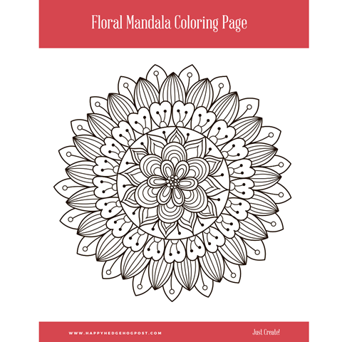 Floral Mandala Coloring Sheet