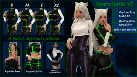 Opera Outfit V2 - Top S/M/L/XL - Large/Thicc Leg