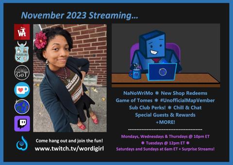 New Streaming Schedule!
