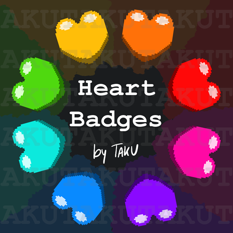 Pixel Heart Badges for Twitch ♥